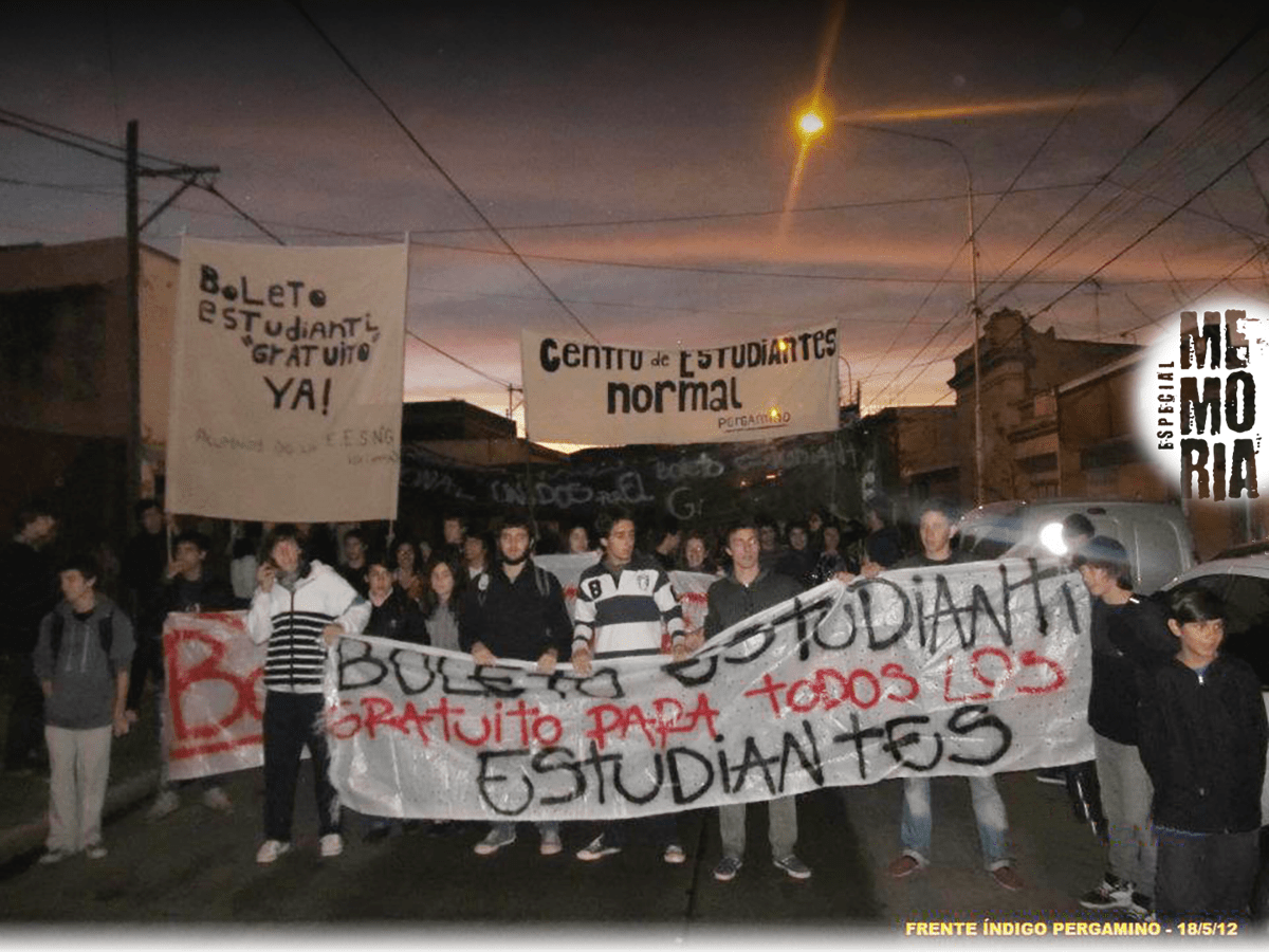 A 10 AÑOS DE LA CONQUISTA DEL BOLETO ESTUDIANTIL GRATUITO EN PERGAMINO.